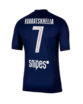 Billige Fotballdrakt Paris Saint-Germain Khvicha Kvaratskhelia #7 Replika Hjemmedrakt 2025-26 Kortermet Billige Fotballdrakt Paris Saint-Germain Khvicha Kvaratskhelia #7 Replika Hjemmedrakt 2025-26 Kortermet